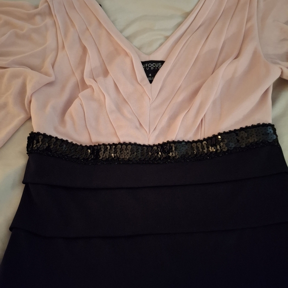 Enfocus Studio Women's Blush Pink And Black Midi Dress - Picture 4 of 11